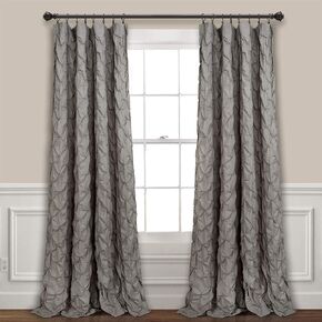 Lush Decor Ravello Pintuck Vintage Chic Farmhouse Curtains, Single Curtain Panel, 52" W x 84" L, Blush - Luxe Pintuck Embellishment - Chic Textured Design - Traditional Glam & Farmhouse Window Décor