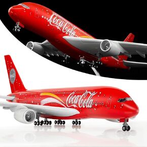 طائرة نموذجية كبيرة بمقياس 1:160 كوكا 380 نماذج طائرات طائرات دييكاست مع ضوء LED للتجميع أو الهدايا in Kuwait