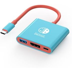 Switch TV Dock, JIANSHUILIAN Portable Docking Station 8K USB C to DP Adapter for Nintendo Switch/OLED, Replacement Travel TV Dock for Nintendo Switch