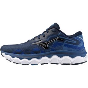 Mizuno Men's Wave Horizon 7 Running Shoe, Dress Blue/Silver, 10