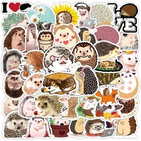 60 قطعة من ملصقات القنفذ اللطيفة، ملصق قنفذ لطيف Kawaii للأطفال، ملصق فينيل مقاوم للماء لزجاجات المياه والهاتف المحمول، ملصق قنفذ، هدايا للأطفال المراهقين والفتيات