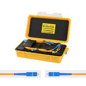 KOMSHINE Optic Fiber OTDR Elminator SM Singlemode 1310/1550nm Fiber OTDR Launch Cable Box 1KM SC-UPC/SC-UPC