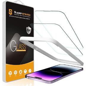 Supershieldz (2 Pack) Designed for iPhone 14 Pro Max (6.7 inch) Tempered Glass Screen Protector with (Easy Installation Tray) Anti Scratch, Bubble Free