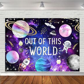 Avezano Space Galaxy Backdrop Out Space Galaxy Planets Astronaut Baby Shower Background for Photography Cosmic Starry Universe Theme Newborn Banner (7x5ft)