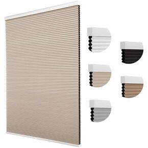 MYshade Cordless Cellular Window Shades No Tools No Drill Blackout Blinds for Indoor Windows Size 29.5" Wide X 72" Height White Room Darkening Window Blinds for Bedroom, Bathroom, Kitchen, Living Room in Kuwait