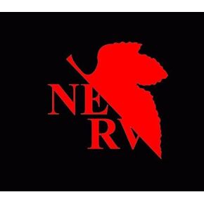 NEON GENESIS EVANGELION ANME NERV LOGO VINYL STICKERS SYMBOL 5.5" DECORATIVE DIE CUT DECAL FOR CARS TABLETS LAPTOPS SKATEBOARD - WHITE