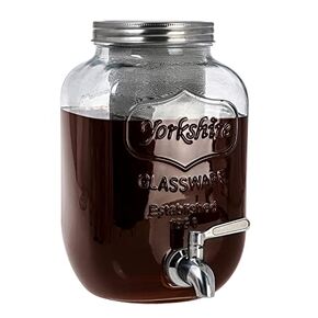 Cold Brew Pitcher, Cold Brew Maker, 1 Gallon Iced Coffee Maker, Cold Brew Mason Jar, Ice Tea Thick Glass Carafe with 3rd Generation Stainless Steel Mesh Filter in Kuwait