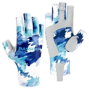 BASSDASH ALTIMATE UPF 50+ Women’s Fishing Gloves UV Sun Protection Fingerless Gloves for Kayaking Paddling Hiking Cycling Driving Shooting Training