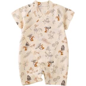 BINIDUCKLING Baby Kimono Robes Cotton Muslin Outfit Clothes Newborn - 24 Months