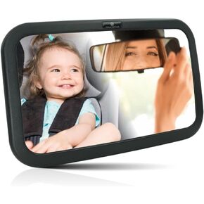 2-Way Eye Contact Baby Car Mirror, The Baby Essentials for Car Seat Mirror for Baby Rear Facing, Baby Mirror For Car, Baby Stuff for Newborn in Baby Travel Gear and Baby Car Mirror Rear Facing