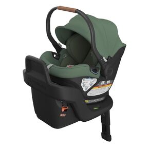 UPPAbaby Aria Lightweight Infant Car Seat/Just Under 6 lbs for Easy Portability/Base with Load Leg + Infant Insert Included/Direct Stroller Attachment/Anthony (Grey/Chestnut Leather)