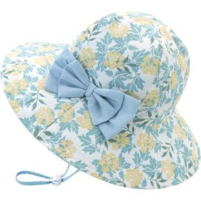 Bows Baby Girl Sun Hat Toddler Summer Bucket Hats for Kids Sun Protection Cap Girls Beach Hat Swim Pool