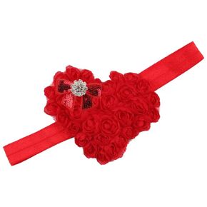 Valentine's Days Baby Rose Heart Headband Flower Headband for Baby Girl Hair Band Headwraps. (Type A)