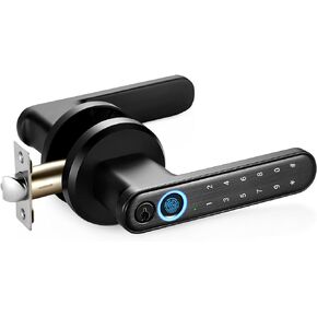Fingerprint Door Lock, Keyless Entry Smart Door Lock, 3 in 1 Smart Door Knob with Passcode/Fingerprint/Keys, Smart Code Biometric Door Lock for Bedroom, Home, Hotel, Office