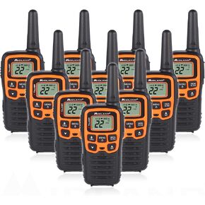 Midland T51VP3 22 Channel FRS Walkie Talkie - Up to 28 Mile Range Two-Way Radio - Orange/Black (Pack of 10) in Saudi Arabia
