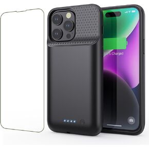 Battery Case for iPhone 14 Pro Max/14 Plus/13 Pro Max, [2024 Upgraded] Ultra-Slim 8600mAh Portable Extended Charger Case Cover for Apple iPhone 14 Pro Max, 14Plus, 13Pro Max Charging Case (6.7inch)