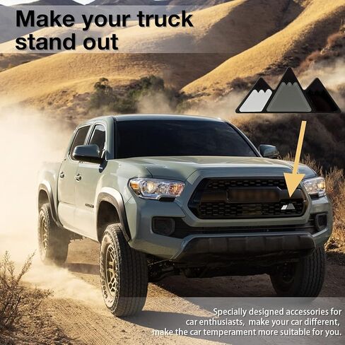 شعار الديكور لشارة الشبكة ثلاثية الألوان من NECESA لسيارة شاحنة التسمية Tacoma 4Runner Tundra Rav4 Highlander's T-G3Y شعار شارة ثلاثية الألوان (أبيض-رمادي فاتح-أسود) (AS-01) in Saudi Arabia