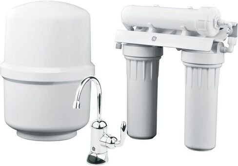 GE Reverse Osmosis System & Under Sink Water Filter | Faucet & Easy Install Kit Included | Premium Filtration Reduces Lead, Chlorine & More | Replace Filters Every 6 Months | GXRM10RBL in Saudi Arabia