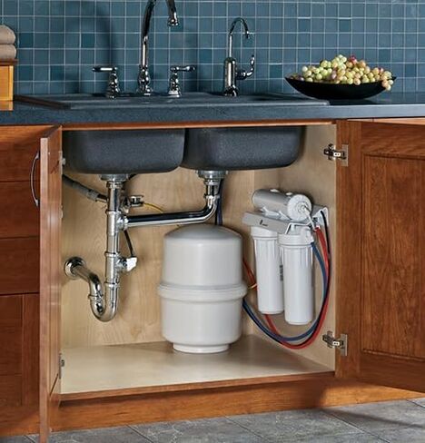 GE Reverse Osmosis System & Under Sink Water Filter | Faucet & Easy Install Kit Included | Premium Filtration Reduces Lead, Chlorine & More | Replace Filters Every 6 Months | GXRM10RBL in Saudi Arabia