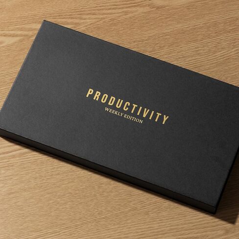 Nekmit Weekly Planner Spiral Bound, Undated Daily & Weekly Planner, Productivity Weekly Organizer, To Do List Notebook for office work, 11.2"x6.3", with Gift Box, Black in Kuwait