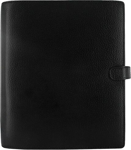 منظم Filofax Finsbury، مقاس A5، أسود - جلد محبب تقليدي، ست حلقات، مذكرات تقويم أسبوعية، متعدد اللغات، 2024 (C025368-24) in Saudi Arabia