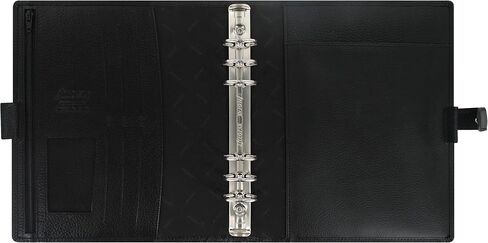 منظم Filofax Finsbury، مقاس A5، أسود - جلد محبب تقليدي، ست حلقات، مذكرات تقويم أسبوعية، متعدد اللغات، 2024 (C025368-24) in Saudi Arabia