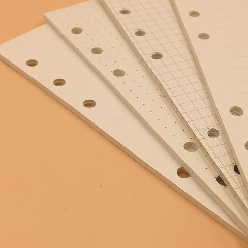 A6 Looseleaf Binder Paper Refills Set from Chris.W, 80 Sheets, Dot Grid/Square Grid/Ruled/Blank Mixed (6.73x3.7 Inch) in Saudi Arabia