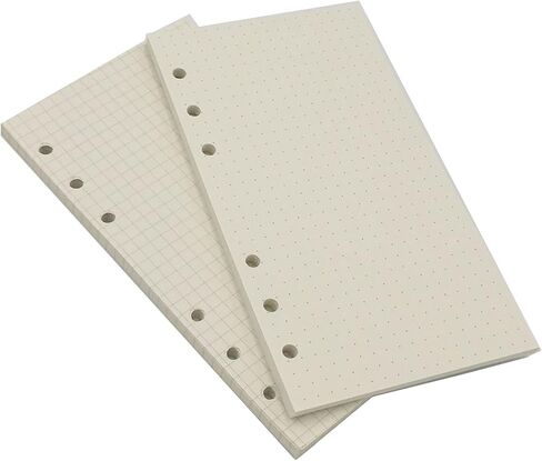 A6 Looseleaf Binder Paper Refills Set from Chris.W, 80 Sheets, Dot Grid/Square Grid/Ruled/Blank Mixed (6.73x3.7 Inch) in Saudi Arabia