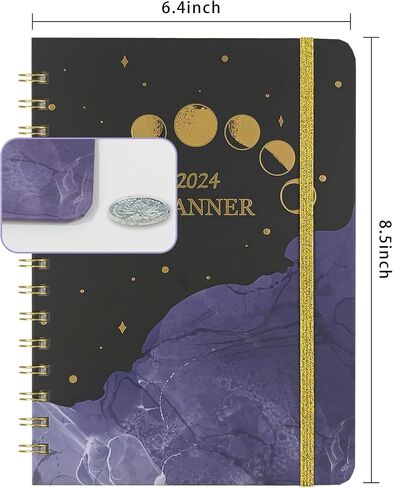 2024 Monthly Planner, Daily and Weekly Planner with Calendar, Appointment Book Student Planner 2024 in Saudi Arabia