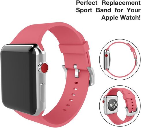 Compatible with Apple Watch Band 38mm 40mm 41mm 42mm 44mm 45mm 49mm Women Men Soft Silicone Sport Strap Replacement Wristbands with Classic Clasp for iWatch Series 8 7 6 5 4 3 2 1 SE 6Pack in Saudi Arabia