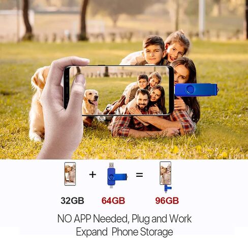 محرك أقراص فلاش ABLAZE سعة 128 جيجابايت من النوع C 3 في 1 OTG USB 2.0 + USB C + Micro USB Thumb Drive Photo Stick للهواتف الذكية/الكمبيوتر الشخصي/MacBook/الكمبيوتر اللوحي/أجهزة الكمبيوتر in Kuwait