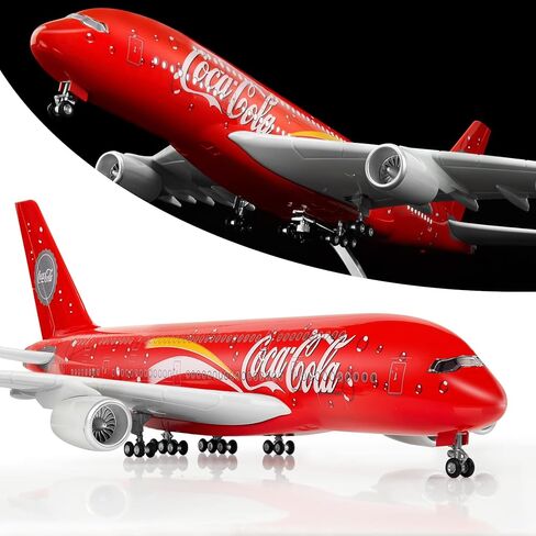 طائرة نموذجية كبيرة بمقياس 1:160 كوكا 380 نماذج طائرات طائرات دييكاست مع ضوء LED للتجميع أو الهدايا in Kuwait