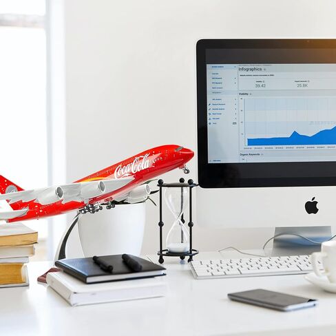 طائرة نموذجية كبيرة بمقياس 1:160 كوكا 380 نماذج طائرات طائرات دييكاست مع ضوء LED للتجميع أو الهدايا in Kuwait