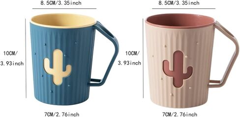 2pcs Large Capacity 360ML Bathroom Mouthwash Brushing Teeth Storage Cup(Blue&Orange) in Saudi Arabia