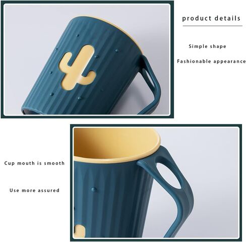 2pcs Large Capacity 360ML Bathroom Mouthwash Brushing Teeth Storage Cup(Blue&Orange) in Saudi Arabia