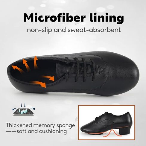 أحذية الرقص اللاتينية الاحترافية للأولاد برباط أحذية قاعة الرقص للرجال أحذية رقص التانغو الفالس السالسا الحديثة لأداء الرقص، موديل 518 in Kuwait