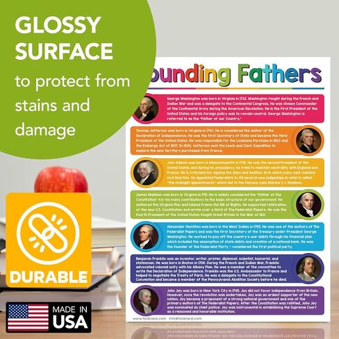 Branches of the U.S. Government Educational Posters for Kids – Classroom Homeschool American Learning Chart Wall Decorations, Preschool Gradeschool | Durable Glossy Cardstock | 8.5" x 11" | 5 per Pack in Kuwait