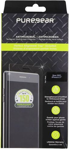 واقي زجاجي مقوى 360 درجة من PureGear لهاتف Apple iPhone 13 Pro Max - شفاف in Saudi Arabia