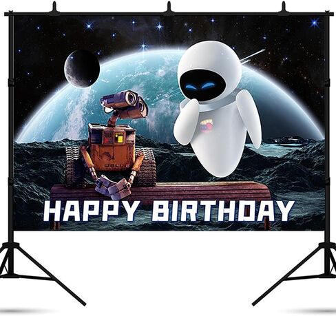 Wall e Birthday Party Backdrop Photo Background Banner Birthday Party Decorations Banner Wall e Theme Photography Backdrop in Saudi Arabia