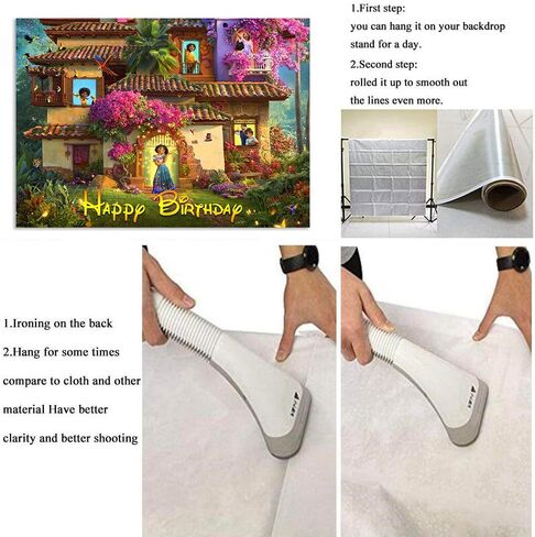 Happy Birthday Backdrop Magical Floral House Birthday Background for Kids Party Decorations Vinyl Movie Poster for Nursery (7X5FT) in Saudi Arabia