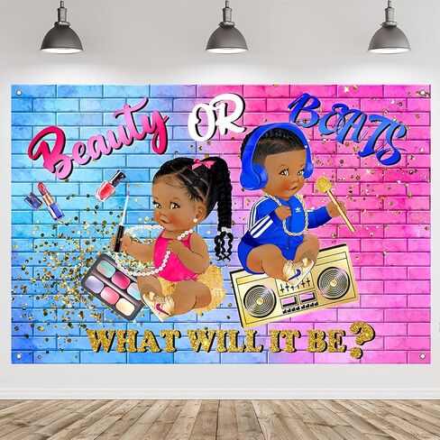 خلفية تكشف عن الجنس - ديكورات حمام الطفل للأولاد أو البنات، هيب هوب 90s، جرافيتي فريش برينس برينسيس in Kuwait