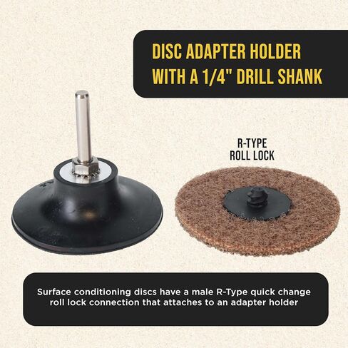 Dura-Gold 3" Diameter Surface Conditioning Discs Maroon Medium Sanding Grit (Box of 25) - R-Type Quick Change Connection Rust and Paint Removal Removes Oxidation and Scale in Saudi Arabia
