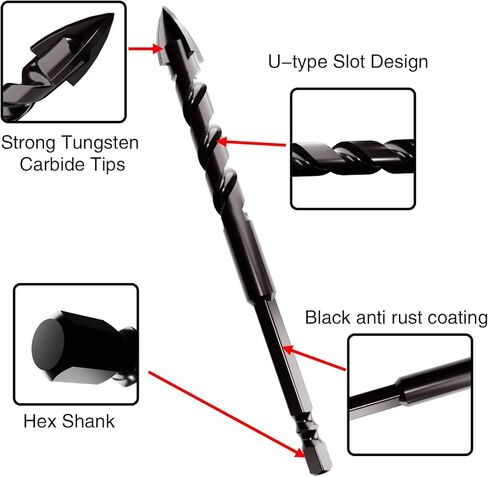 Masonry Drill Bit Set Concrete Drill Bits Carbide Drill Bits for Concrete, Glass, Tile, Brick, Wood, Plastic, Cement, Drill bit 5pcs(5mm-12mm) in Saudi Arabia