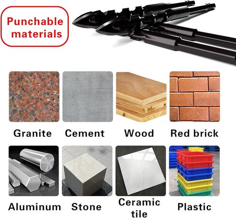 Masonry Drill Bit Set Concrete Drill Bits Carbide Drill Bits for Concrete, Glass, Tile, Brick, Wood, Plastic, Cement, Drill bit 5pcs(5mm-12mm) in Saudi Arabia