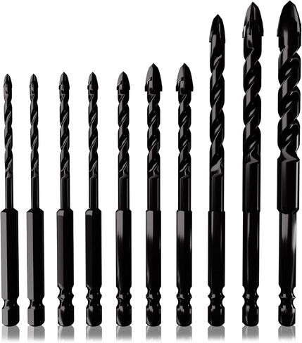 Masonry Drill Bit Set Concrete Drill Bits Carbide Drill Bits for Concrete, Glass, Tile, Brick, Wood, Plastic, Cement, Drill bit 5pcs(5mm-12mm) in Saudi Arabia
