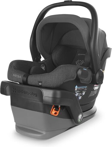 مقعد سيارة للرضع UPPAbaby Mesa V2 / سهل التركيب / تقنية SmartSecure المبتكرة / قاعدة + ملحق قوي للرضع متضمن / ملحق عربة الأطفال المباشر / Greyson (مزيج الفحم / صوف ميرينو) in Kuwait