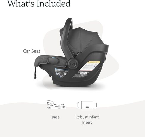مقعد سيارة للرضع UPPAbaby Mesa V2 / سهل التركيب / تقنية SmartSecure المبتكرة / قاعدة + ملحق قوي للرضع متضمن / ملحق عربة الأطفال المباشر / Greyson (مزيج الفحم / صوف ميرينو) in Kuwait