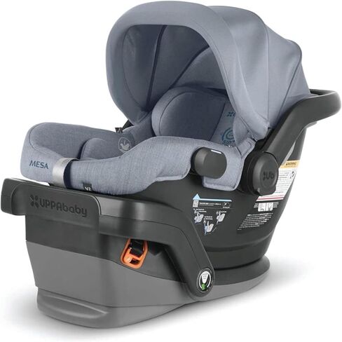 UPPAbaby Mesa V2 Infant Car Seat/Easy Installation/Innovative SmartSecure Technology/Base + Robust Infant Insert Included/Direct Stroller Attachment/Greyson (Charcoal Mélange/Merino Wool) in Saudi Arabia