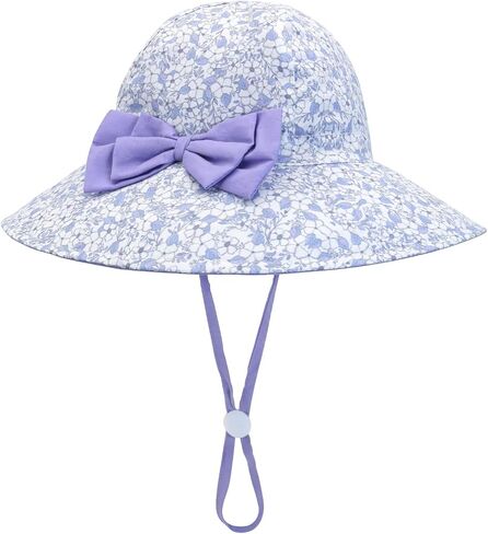 Bows Baby Girl Sun Hat Toddler Summer Bucket Hats for Kids Sun Protection Cap Girls Beach Hat Swim Pool in Saudi Arabia
