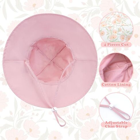 Bows Baby Girl Sun Hat Toddler Summer Bucket Hats for Kids Sun Protection Cap Girls Beach Hat Swim Pool in Saudi Arabia